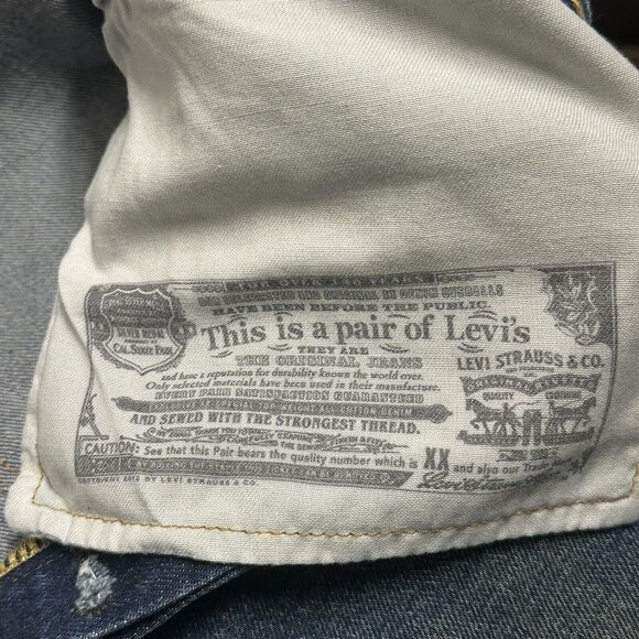 Levi's 501 Original Fit Stretch Straight Leg Button Fly Men Jeans 40x30 Blue Sey - Picture 9 of 9